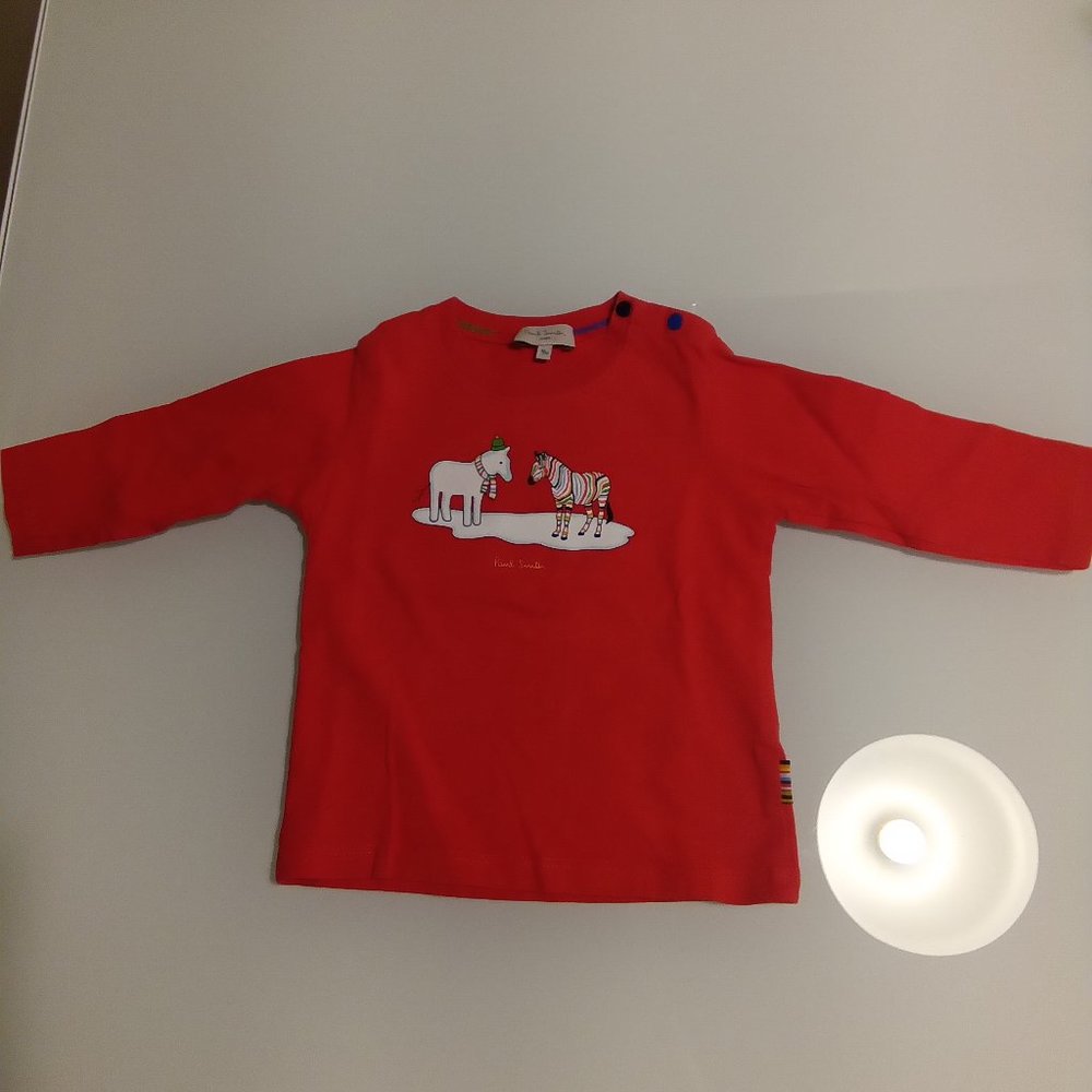 Paul Smith junior boys cotton t-shirt red with print